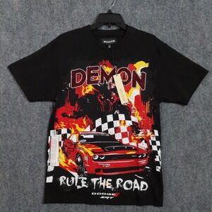Reason Dodge Demon Shirt Mens Medium Black Rule The Road Car Graphic Tee Racing